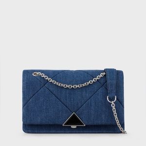 Emporio Armani Matelassé Denim Shoulder